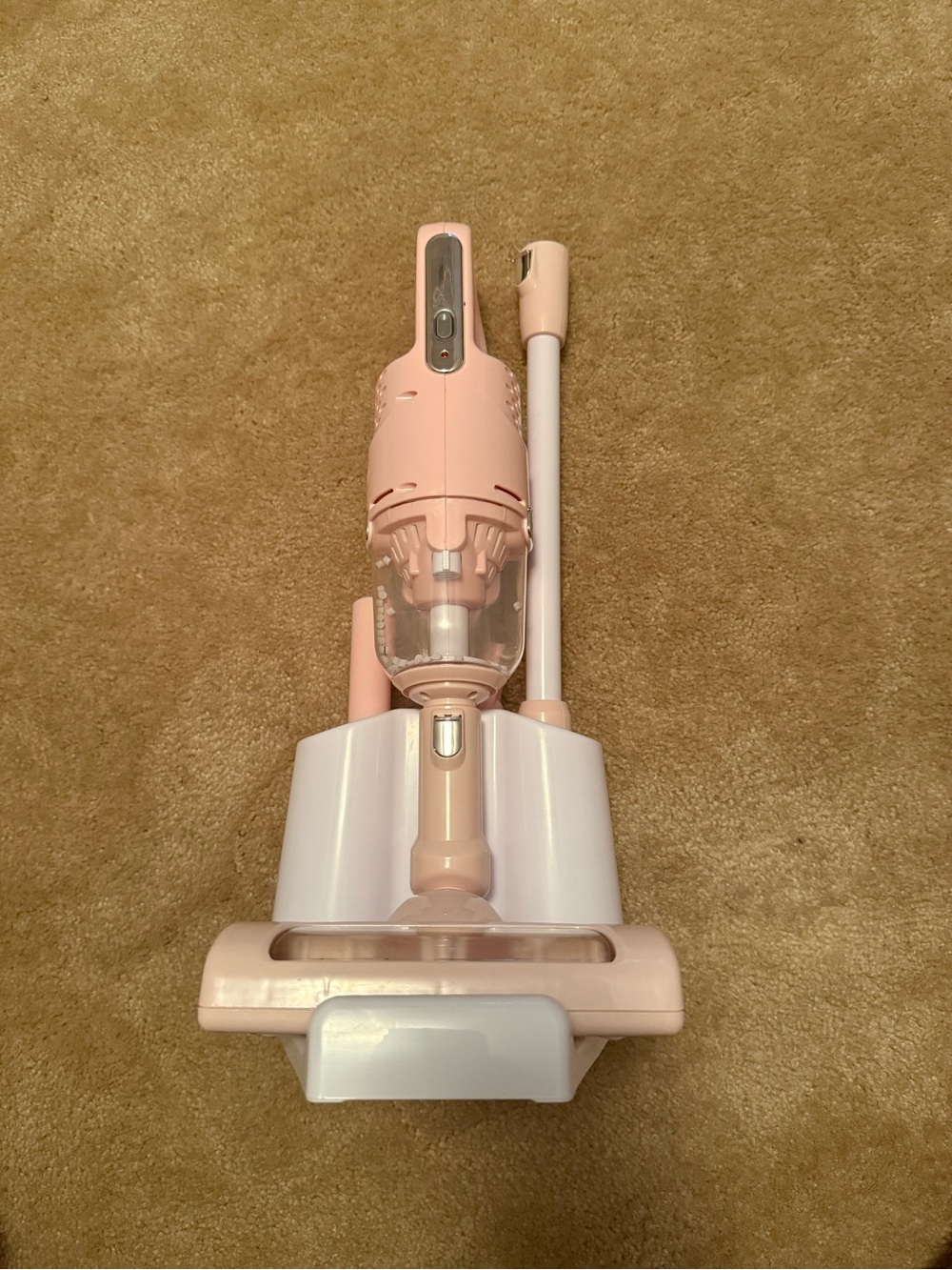 Compact Pink Cordless Stick Vacuum Cleaner